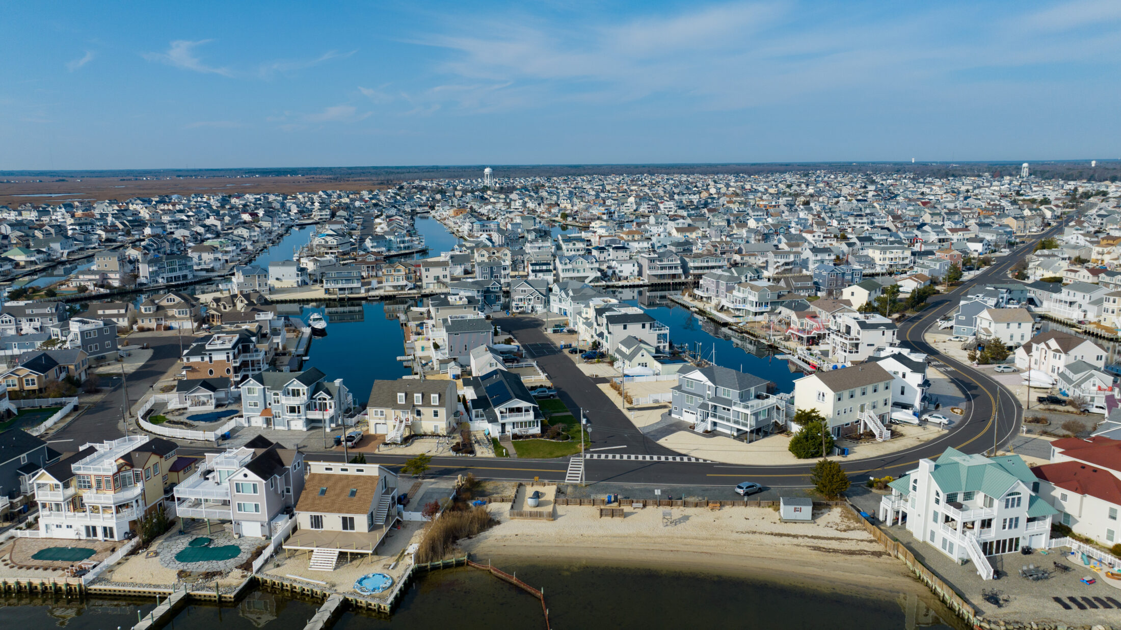Stafford Township Manahawkin NJ gateway to LBI aerial